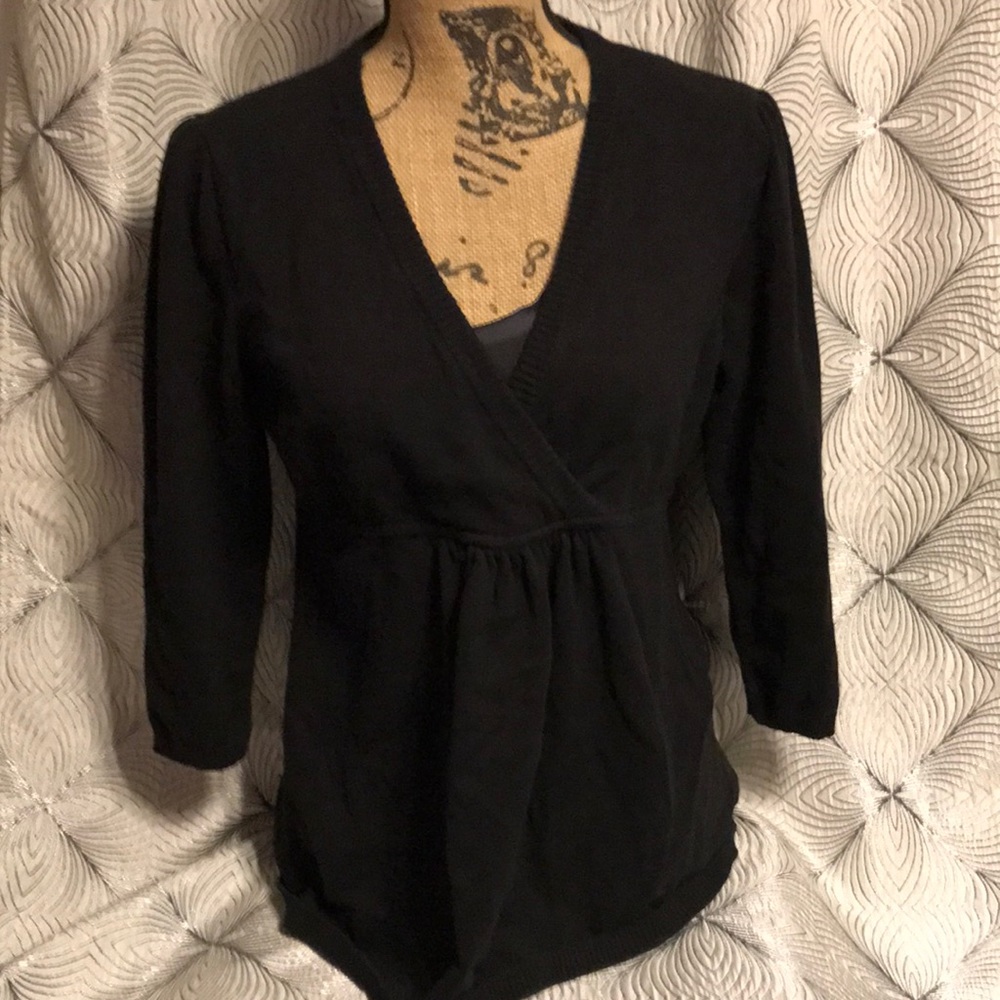 Loft V neck sweater Black